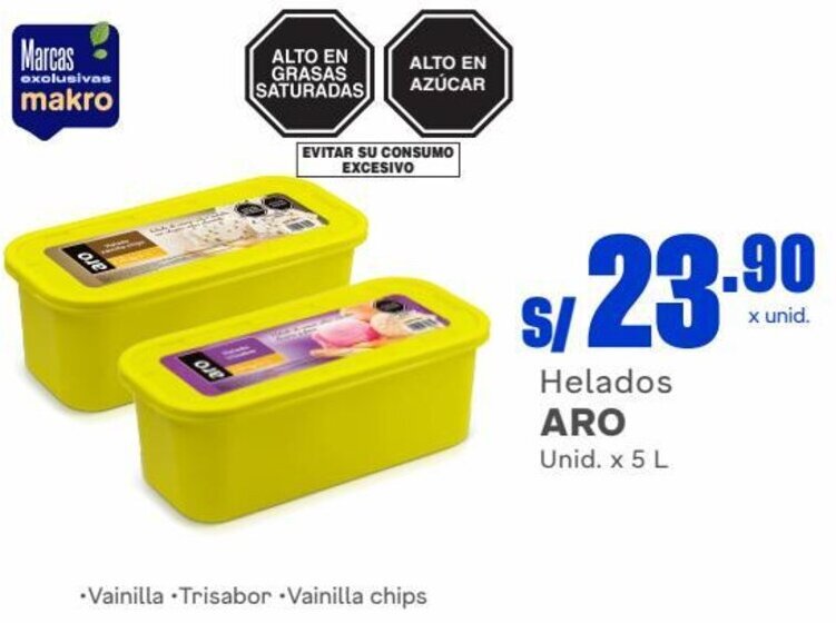 ARO Helados 5L oferta en Makro