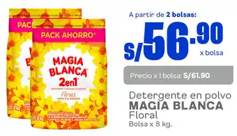 Plaza Vea Magia Blanca Detergente en Polco Floral 8kg oferta