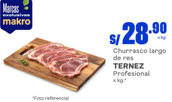 Plaza Vea Ternez Churrasco Largo de Res Profesional oferta