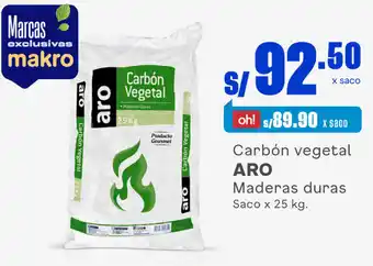 Plaza Vea ARO Carbón Vegetal Maderas Duras 25kg oferta