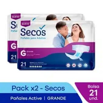 Mifarma Pack pañales de adulto secos active talla g oferta