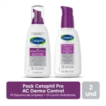Mifarma Pack espuma de limpieza y loción hidratante cetaphil ac derma control oferta