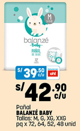 Plaza Vea Balanzé Baby Pañal oferta