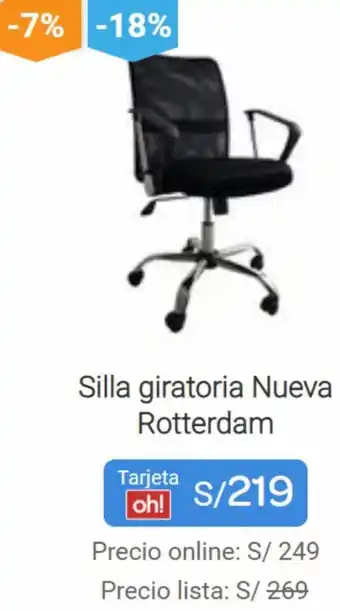 Promart Silla Giratoria Nueva Rotterdam oferta