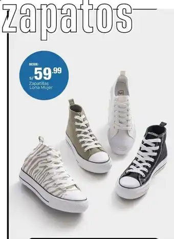 Metro Zapatillas Lona Mujer oferta