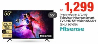 Metro Hisense Televisor Smart TV UHD 55" Vision 55A6H oferta
