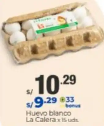 Metro Huevo Blanco La Calera 15uds oferta