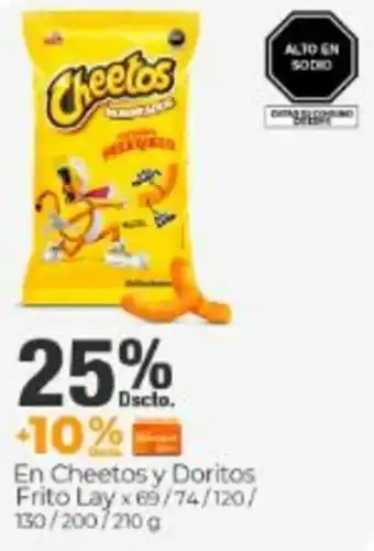 Metro En Cheetos y Doritos Frito Lay 69/74/120/130/200/210g oferta