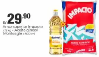 Metro Arroz Superior Impacto 5kg + Aceite Girasol Monteagle 900ml oferta