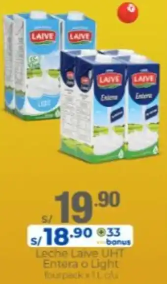 Metro Leche Laive UHT Entera o Light 1K oferta