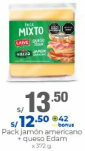 Metro Pack Jamón Americano + Queso Edam 372g oferta