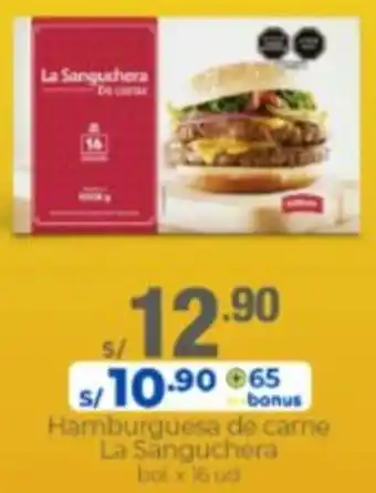 Metro Hamburguesa de Carne La Sanguchera 16ud oferta