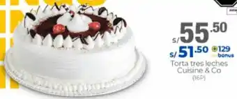 Metro Torta Tres Leches Cuisine & Co oferta