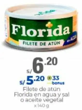 Metro Filete de Atún Florida en Agua y Sal o Aceite Vegetal 140g oferta