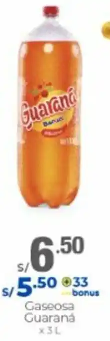 Metro Gaseosa Guaraná 3L oferta