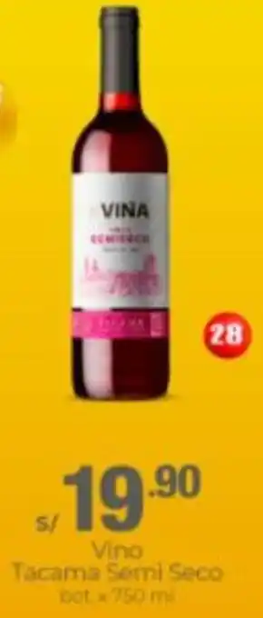 Metro Vino Tacama Semi Seco 750ml oferta