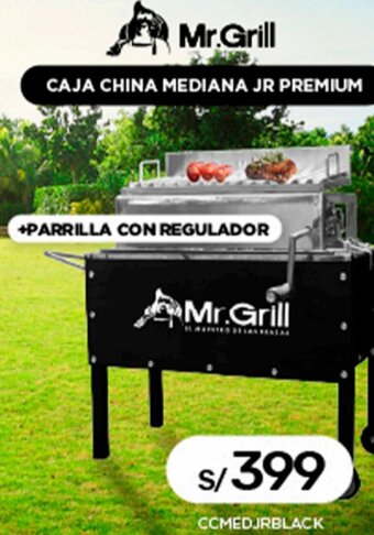 La Curacao Mr. Grill Caja China Mediana Jr Premium + Parrilla con Regulador oferta