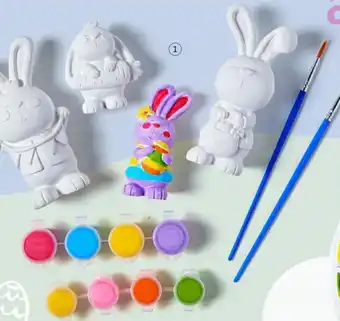 Set Pinta 4 Conejitos de Pascua