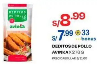 Wong Deditos de Pollo Avinka 276g oferta