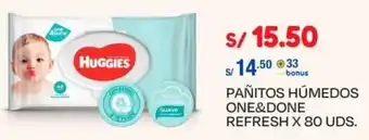 Wong Pañitos Húmedos One & Done Refresh 80uds oferta