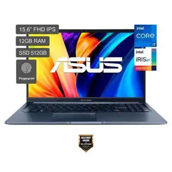 Hiraoka Laptop asus vivobook 15 x1502za-bq704w 15.6" intel core i7-1260p 512gb ssd 12gb ram oferta