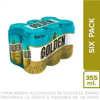 Metro Sixpack bebida golden lata 355ml oferta