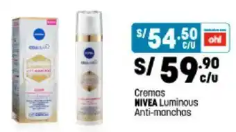 Plaza Vea Cremas NIVEA Luminous Anti-Manchas oferta