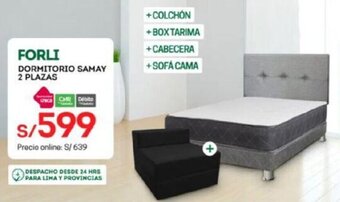 Tottus Forli Dormitorio Samay 2 plazas oferta
