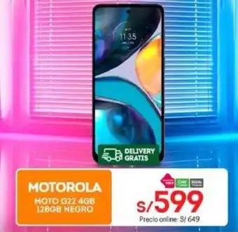 Tottus Motorola G22 4GB | 128GB Negro oferta