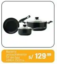 Metro Bateria Antiadherente ST de 5pz KREA O123 oferta