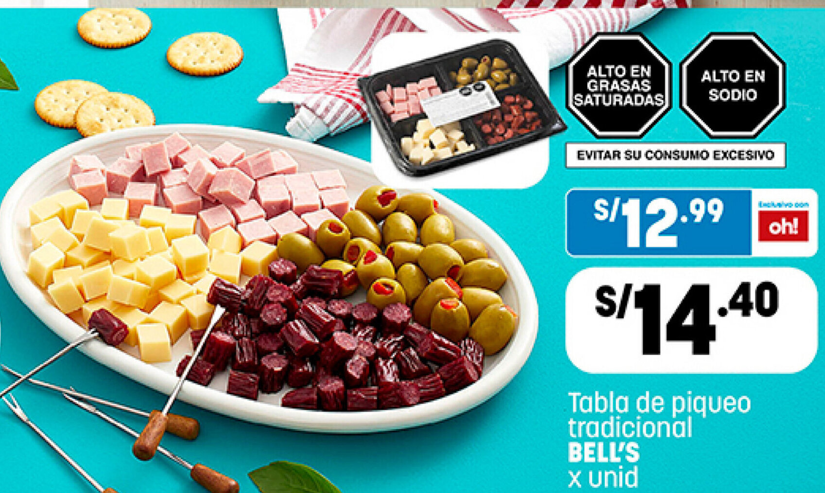 Bell's Tabla de Piqueo Tradicional oferta en Plaza Vea