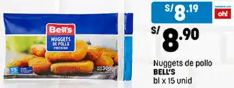 Plaza Vea Bell's Nuggets de Pollo 15unid oferta