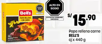 Plaza Vea Bell's Papa Rellena Carne 440g oferta