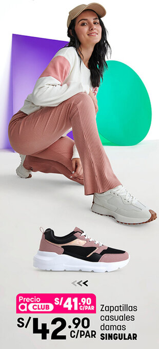 Plaza Vea Singular Zapatillas Casuales Damas oferta