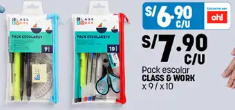 Plaza Vea Class & Work Pack Escolar x9/x10 oferta