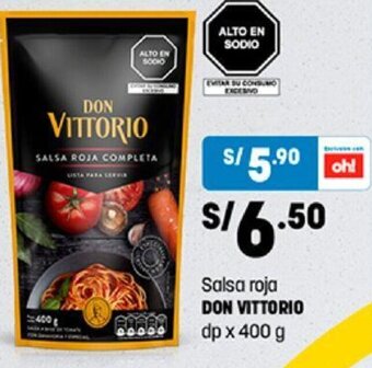 Plaza Vea Don Vittorio Salsa Roja 400g oferta