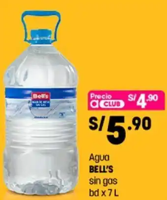 Plaza Vea Bell's Agua sin Gas 7L oferta