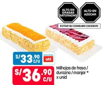 Plaza Vea Milhojas de Fresa/Durazno/Majar oferta