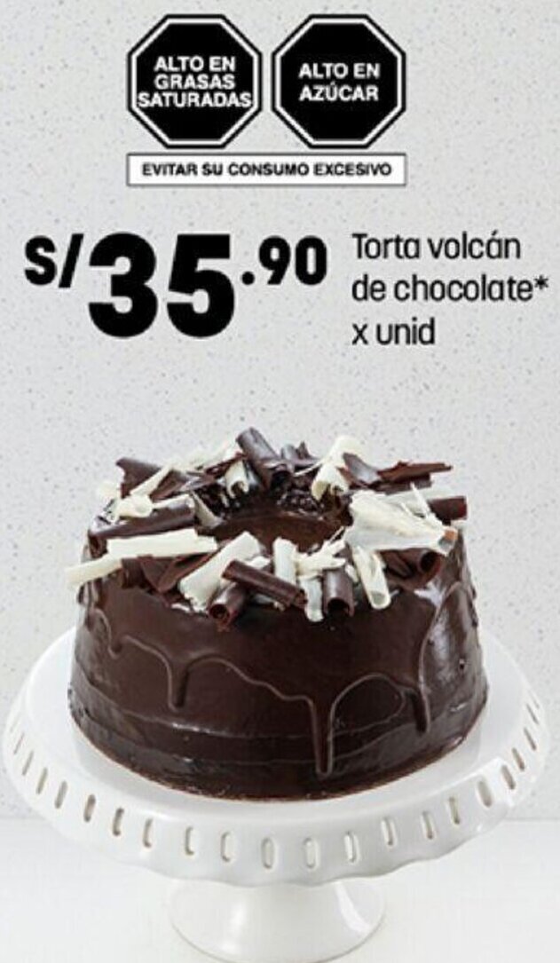 Torta Volcán de Chocolate oferta en Plaza Vea