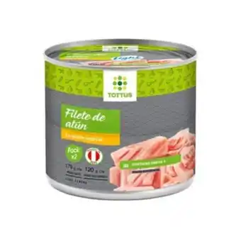 Tottus Filete de atun en aceite tottus pack 2 x 170g oferta