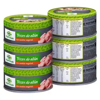 Tottus Six pack trozos de atun en aceite tottus x 170gr oferta