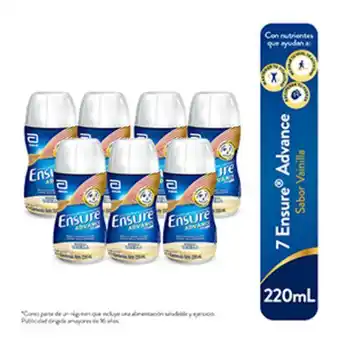 Mifarma Pack ensure advance bebible sabor vainilla 7 un oferta