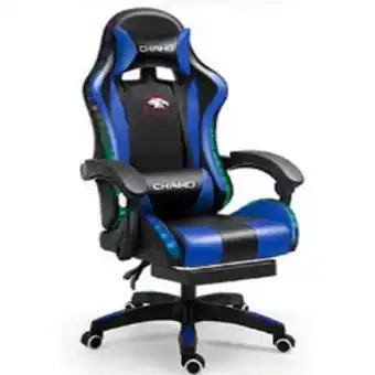 Maestro Silla gamer chaho reclinable con posapie azul con negro oferta