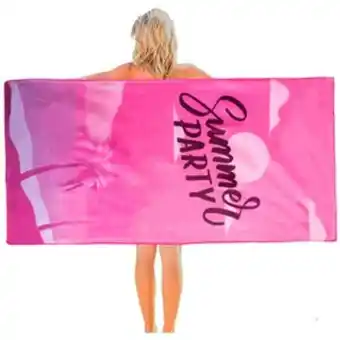 Linio Toalla de playa de microfibra rosado 532... oferta