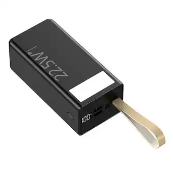Batería externa g mobile 40000 mah, carga rápida 22.5w, pd, 2 puertos usb, 1 micro usb, 1 tipo-c, luz led, negro