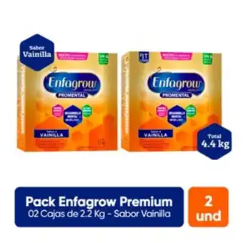 Mifarma Pack enfagrow premium pro mental sabor vainilla caja 2.2 kg 2 unidades oferta