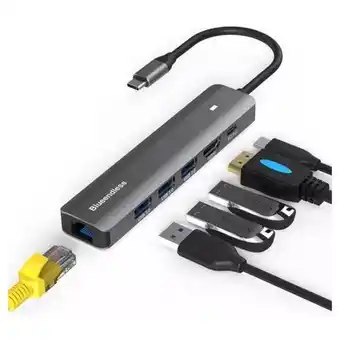 Platanitos Youraccesories soporte multipuerto 6 en 1 usb lh06 tipo c gris oferta