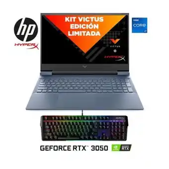 Hiraoka Laptop victus by hp 16-d0523la 16.1 intel core i7-11600h 512gb ssd 8gb ram rtx 3050 + teclado hyperx alloy mkw100-us oferta