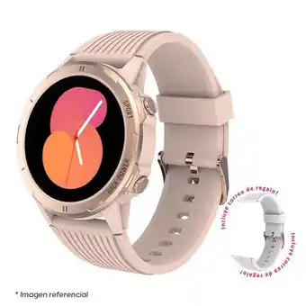 Smartwatch roadtrip sw1360hgs almacena hasta 30 canciones, ip67, máx. 15 días, 7 modos deportivos, 1.28(46mm), rosado + corre