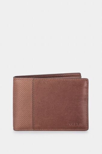 Vélez Billetera draco de cuero para hombre mezcla de texturas oferta